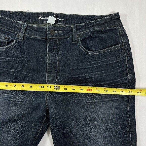 Kenneth Cole New York Men’s Straight Dark Blue Denim Jeans Smou9718 Size 34X30 - Picture 11 of 14